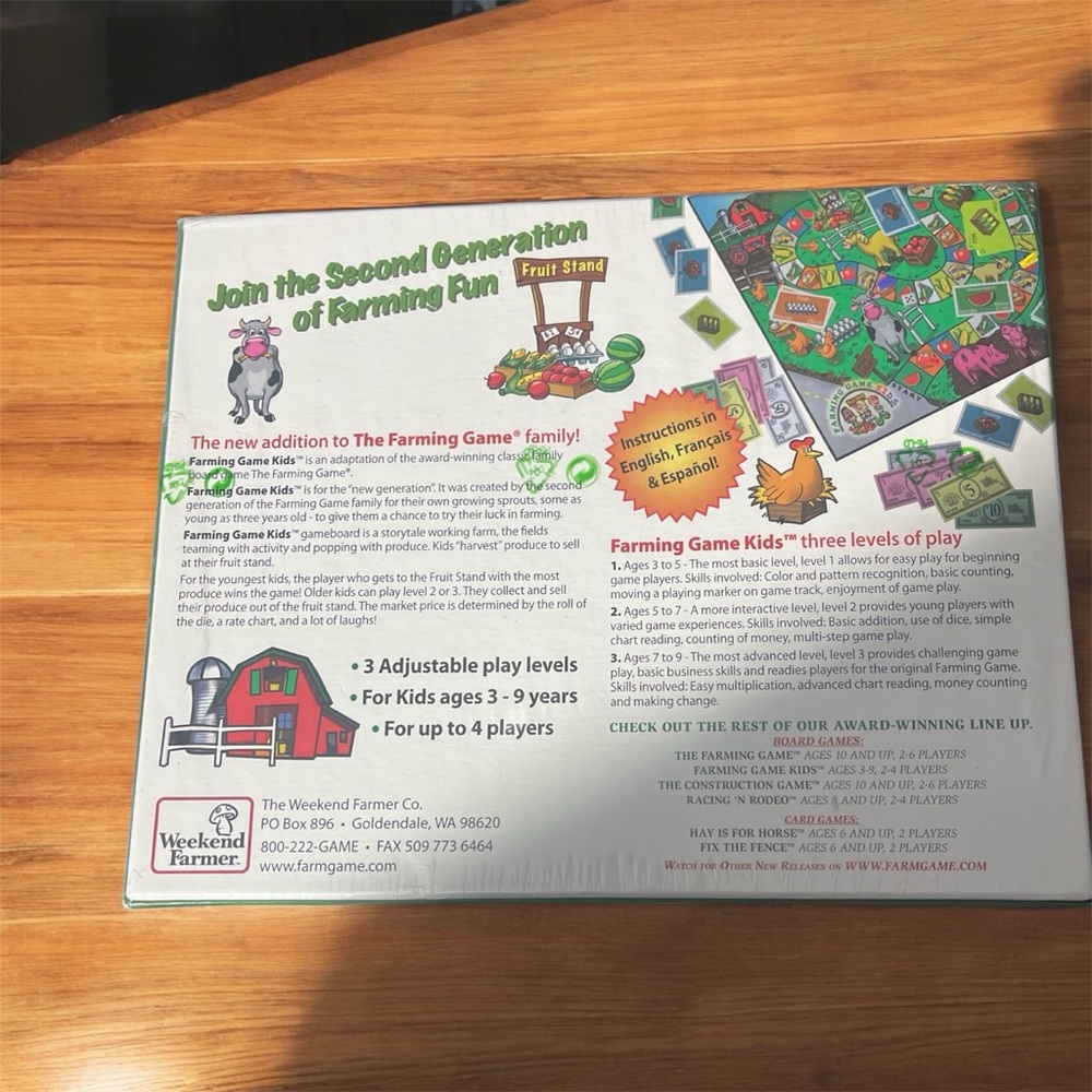 NIB Farming Game Kids Board Game 2008 - Picture 3 of 6